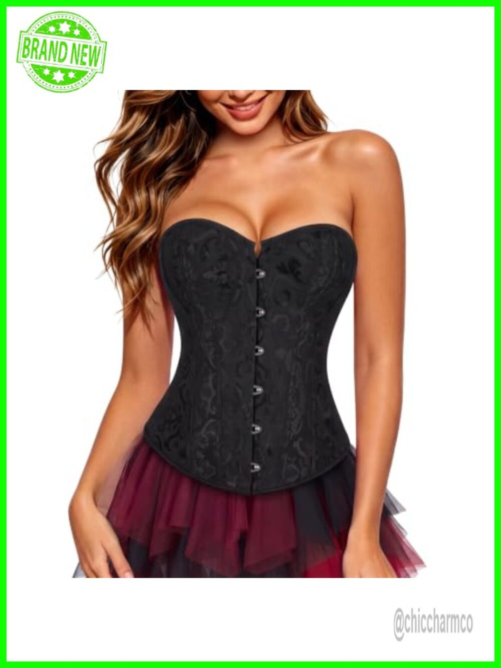 Plus Size Overbust Corset Bustier for Renaissance Faire Costume